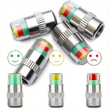 Däcktrycksindikator – 4-pack för Bil & MC