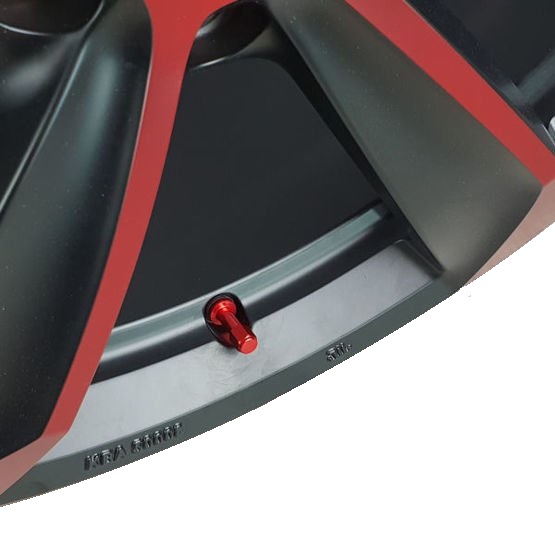 Metallventil X2 TR48E Röd – Aluminiumventil  | Carbonado - 3