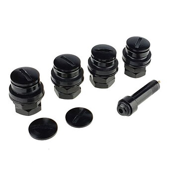 Metall dold ventil svart – 4-pack Carbonado