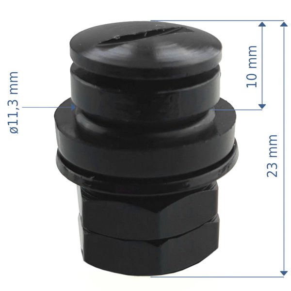 Metall dold ventil svart – 4-pack Carbonado - 3