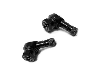 MC / Scooter Ventil 90° Svart 11,5 mm – Aluminiumventil  | 2-pack