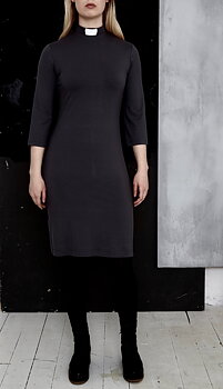 ADA STUDIO - Dress with straight three quarter sleeve  