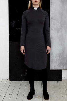 HULDA STUDIO - Dress with long trumpet sleeve