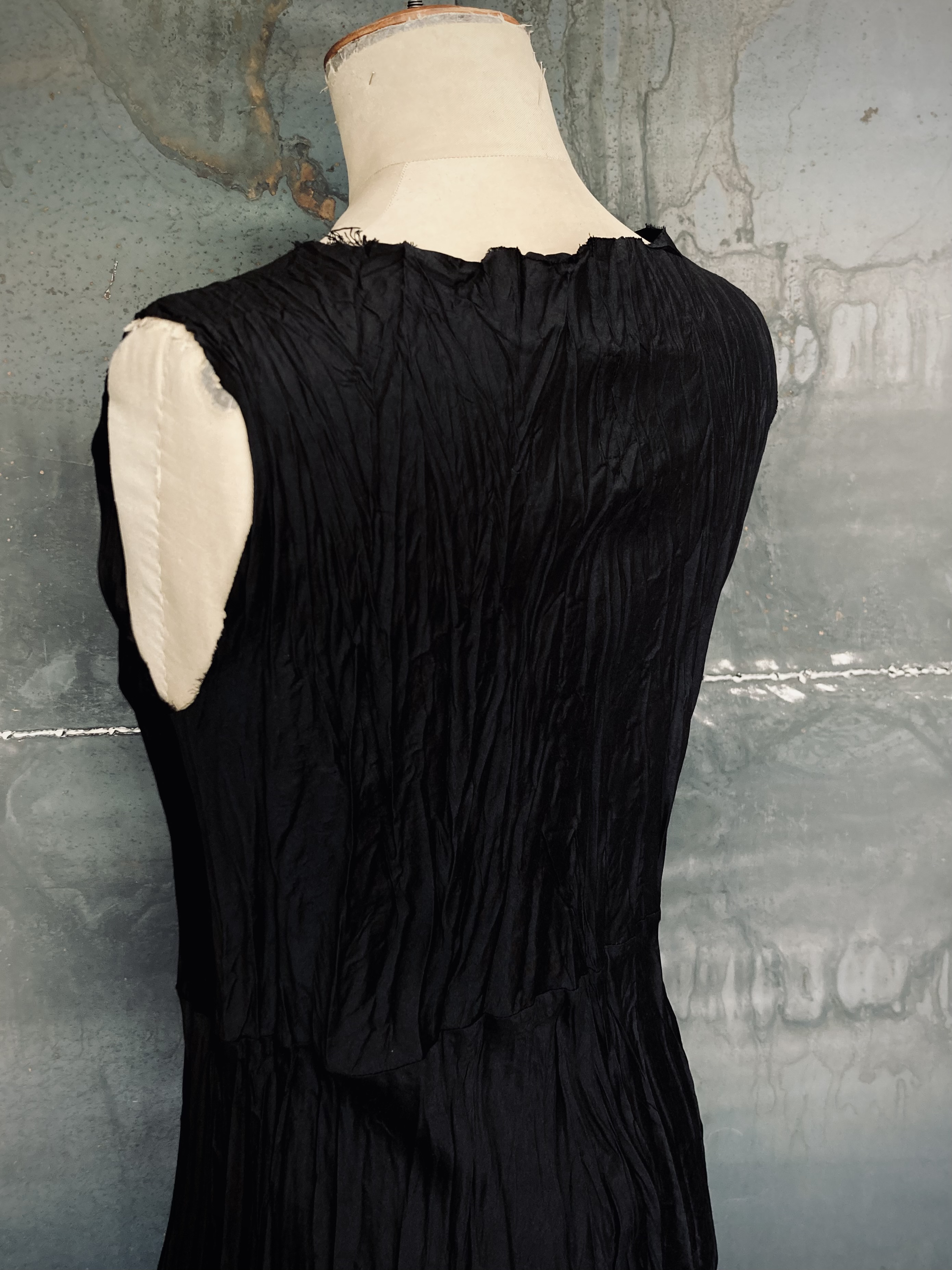 CRINLKLED SILK DRESS - 3