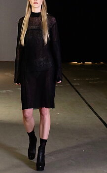 MESH TURTLENECK-DRESS