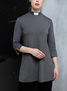 KRISTINA STUDIO - Tunic with short sleeve and cuff