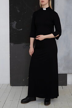 LUCIA STUDIO - Maxi dress with short sleeve and cuff  