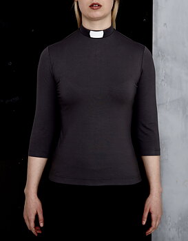 EVA S - Top with slim three quarter sleeve 2,5 cm