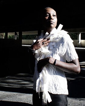 CRINKLED SILK T-SHIRT