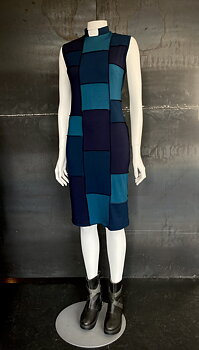 Multi color No Waste dress blue