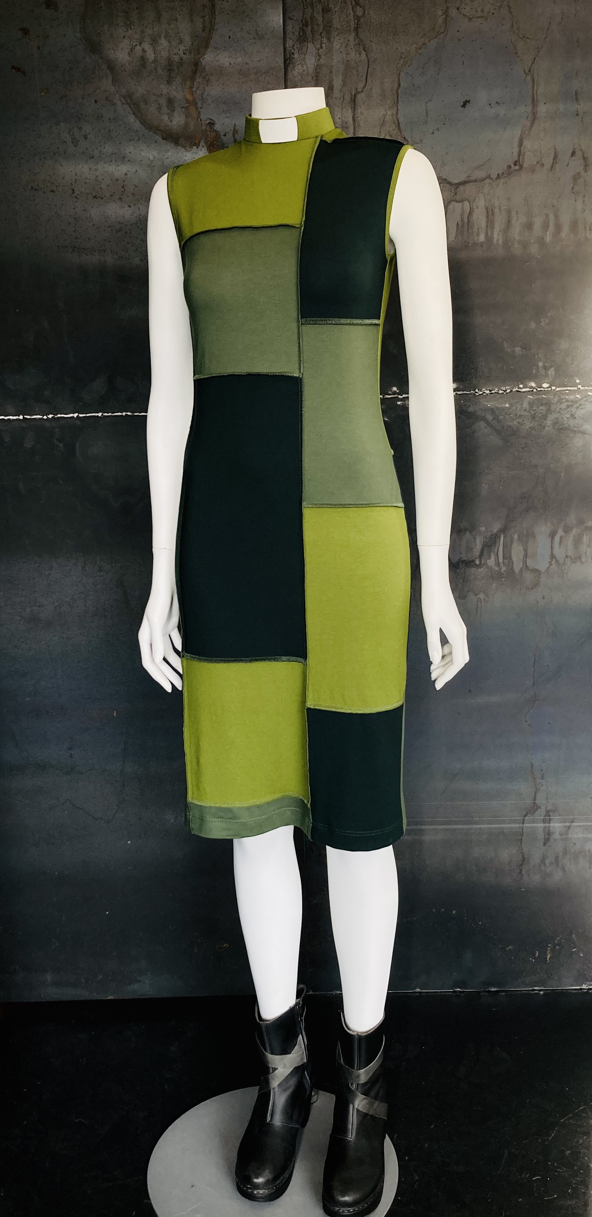 Multi Color No Waste dress green