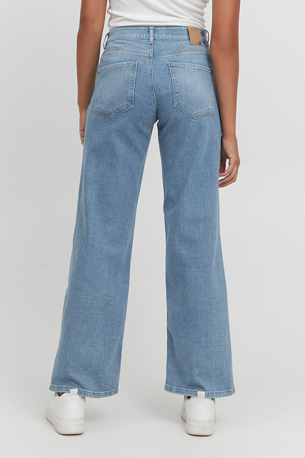 Pulz - Emma Jeans Wide Leg Light Blue Ankle - 3
