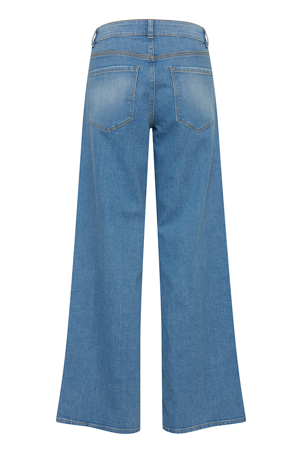 Pulz - Emma Jeans Wide Leg Light Blue Ankle - 5