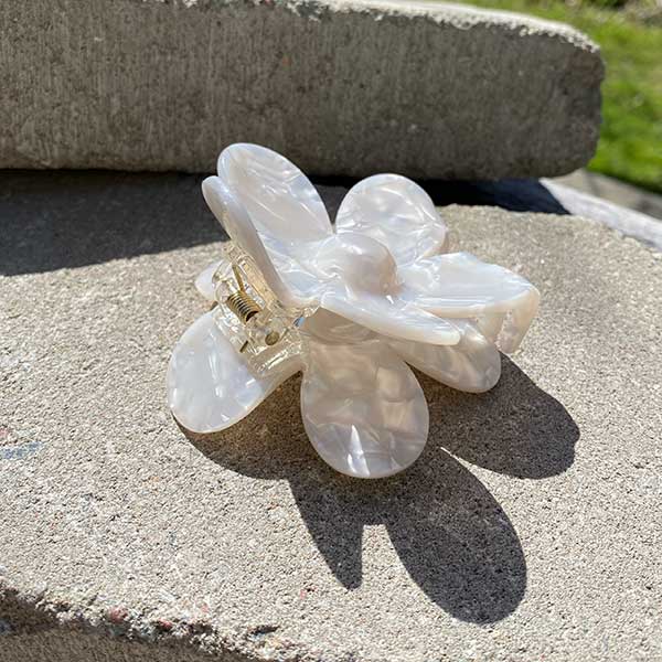Annica Vallin - Hårklämma L Flower Ivory - 3