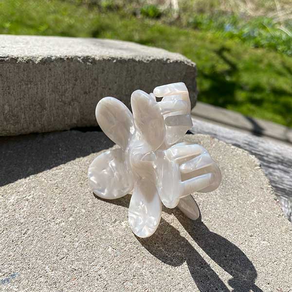 Annica Vallin - Hårklämma L Flower Ivory - 4