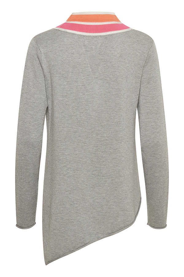Culture - Juana Long Jumper Light Grey Melange - 2
