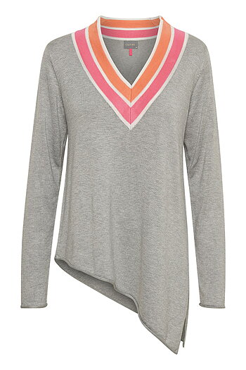 Culture - Juana Long Jumper Light Grey Melange