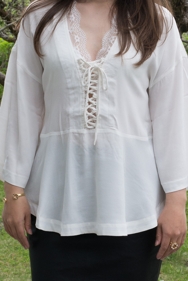 Frontrow - Amy Blouse Lace Off White - 4