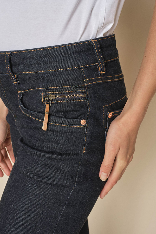 Mos Mosh - MMCarla Naomi Deluxe Jeans Dark Blue 32 tums benlängd - 4