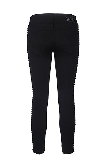 Mos Mosh - Sumner Velvet Frill Jeans Black Denim