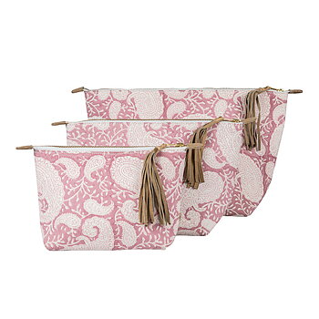 Chamois - Necessär Big Paisley Fuchsia Rose storlek Small
