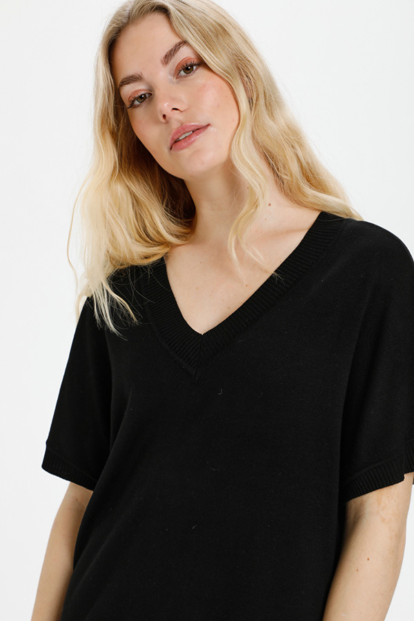 Culture - Annemarie Vest V-neck Black - 7