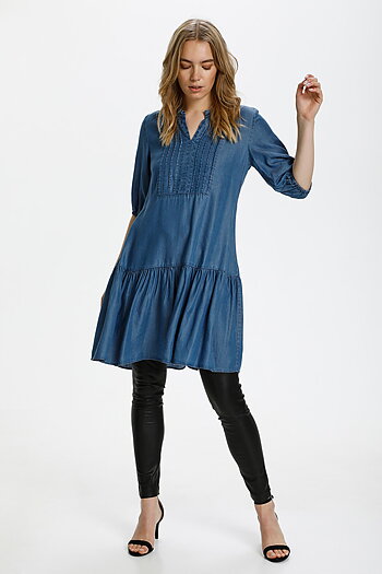 Culture - Mindy Dress Dark Blue Wash