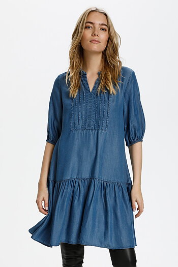 Culture - Mindy Dress Dark Blue Wash