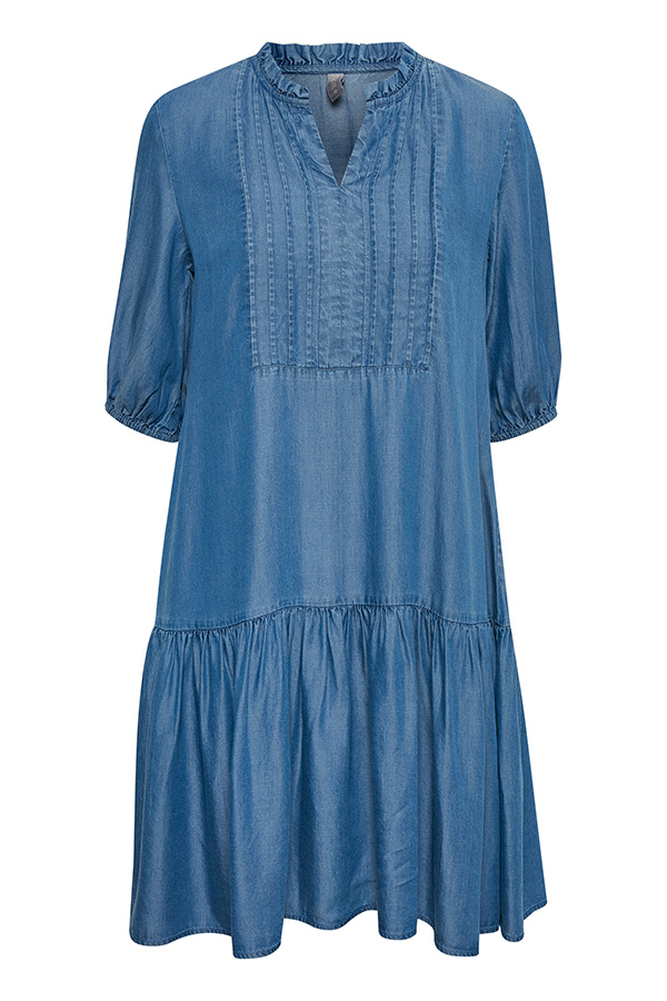 Culture - Mindy Dress Dark Blue Wash - 5