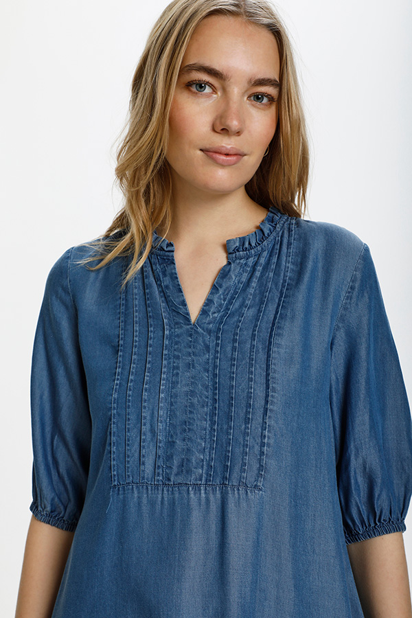 Culture - Mindy Dress Dark Blue Wash - 4