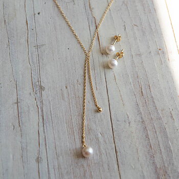 Kum Kum - Pearl Ball Necklace Gold