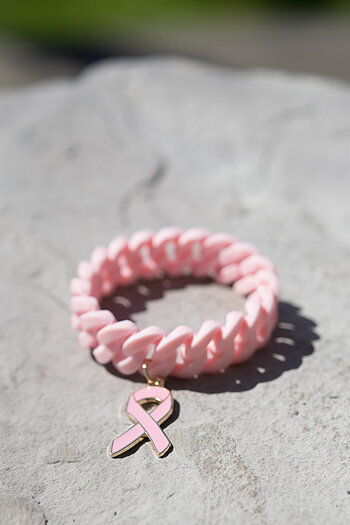 The Rubz - Pink Ribbon Silicon Bracelet
