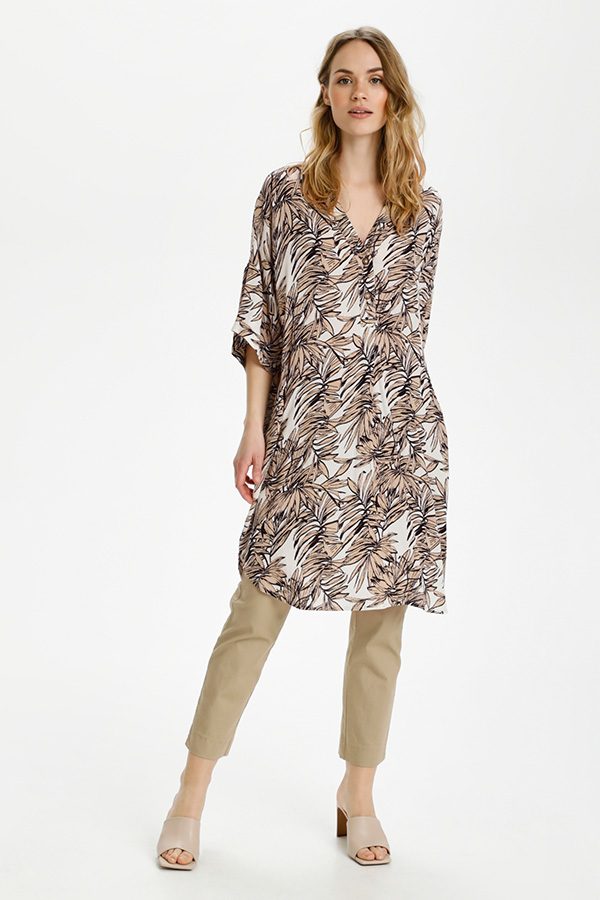 Kaffe - Lifa Amber Tunic Classic Sand Leaf