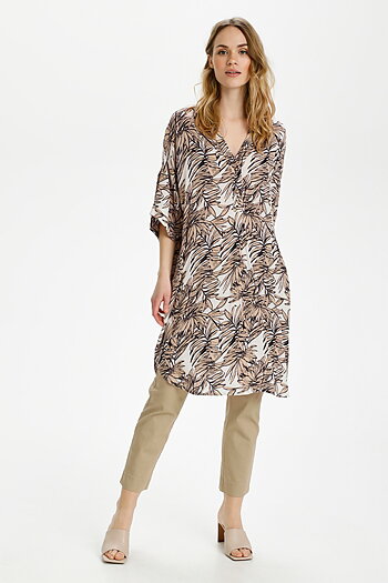 Kaffe - Lifa Amber Tunic Classic Sand Leaf