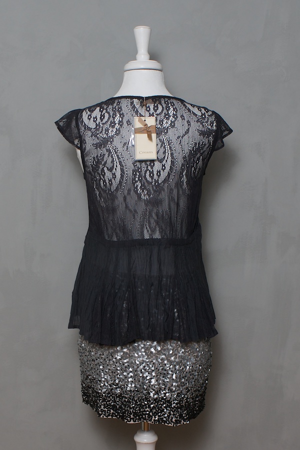 Cream - Mathilde Blouse Dark Grey  - 2