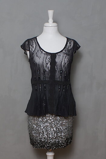 Cream - Mathilde Blouse Dark Grey 