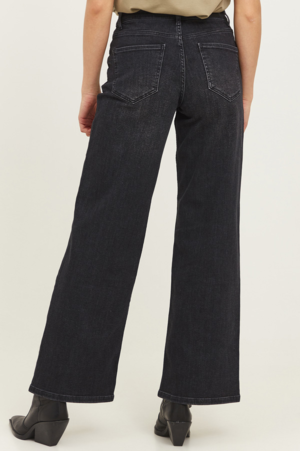 Pulz - Emma Jeans Wide Straight Leg Black / längd 32 tum  - 7