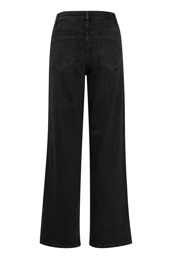 Pulz - Emma Jeans Wide Straight Leg Black / längd 32 tum  - 2