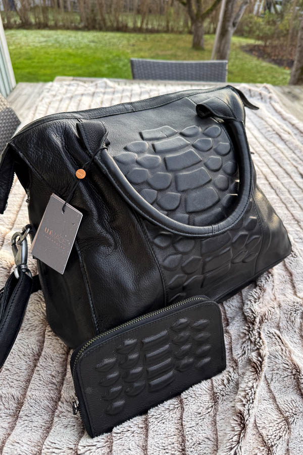 Unmade - Croco Leather Wallet Black - 5