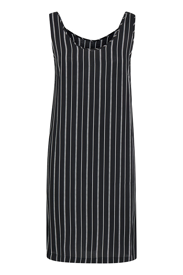 Pulz - PZNelly Short Dress Black Stripe - 6