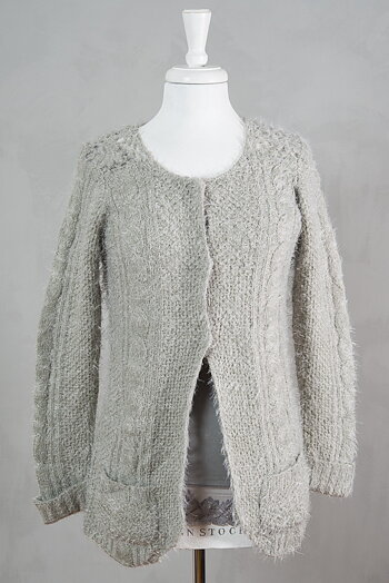Culture - Madalyn Knit Cardigan Grey Melange