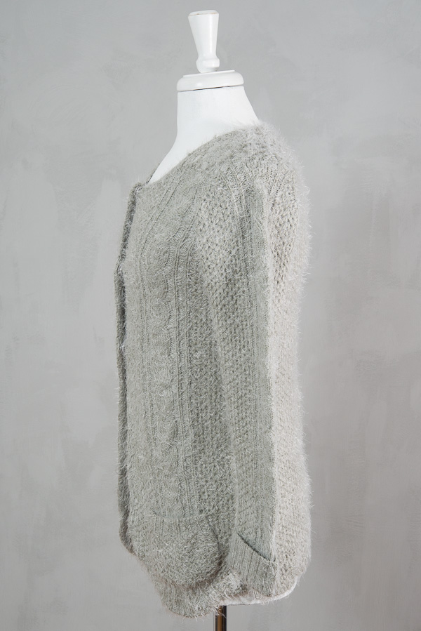 Culture - Madalyn Knit Cardigan Grey Melange - 2