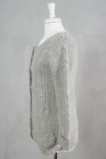 Culture - Madalyn Knit Cardigan Grey Melange