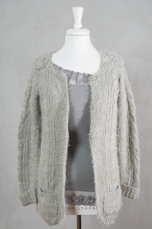Culture - Madalyn Knit Cardigan Grey Melange - 3