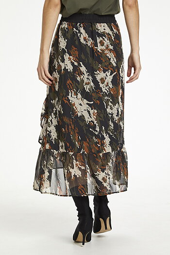 Kaffe - Dane Skirt Grape Leaf Flower Camouflage