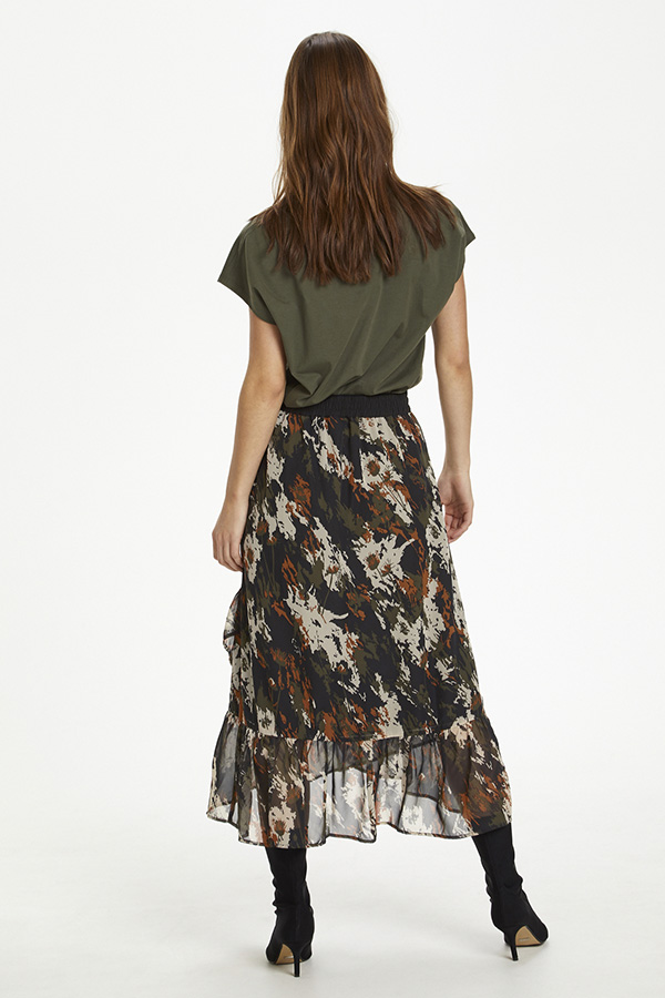 Kaffe - Dane Skirt Grape Leaf Flower Camouflage - 4