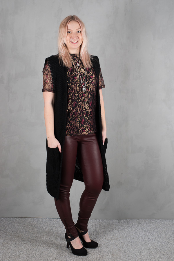 Unmade - Leather Trims Waistcoat Black