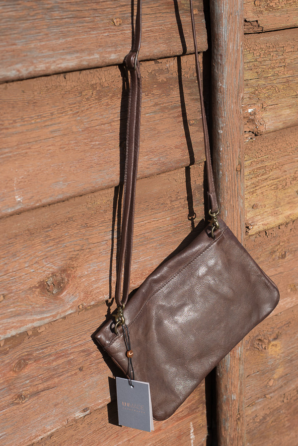 Unmade - Knit Leather Crossbody  Brown - 6