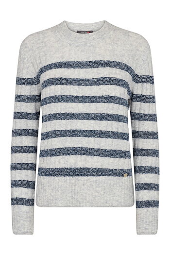 Mos Mosh - MMDedra Stripe Knit Quiet Gray
