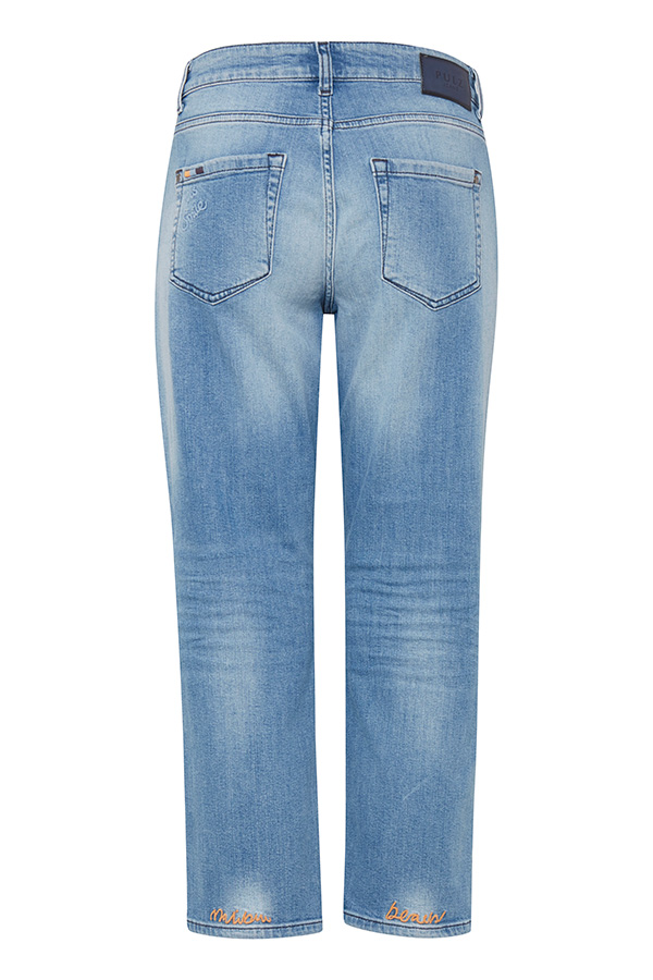Pulz - Sandra Regular Straight Ankle Length Light Blue Denim - 3
